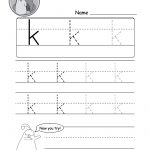 Lowercase Letter "k" Tracing Worksheet   Doozy Moo   Free Printable Letter K Worksheets