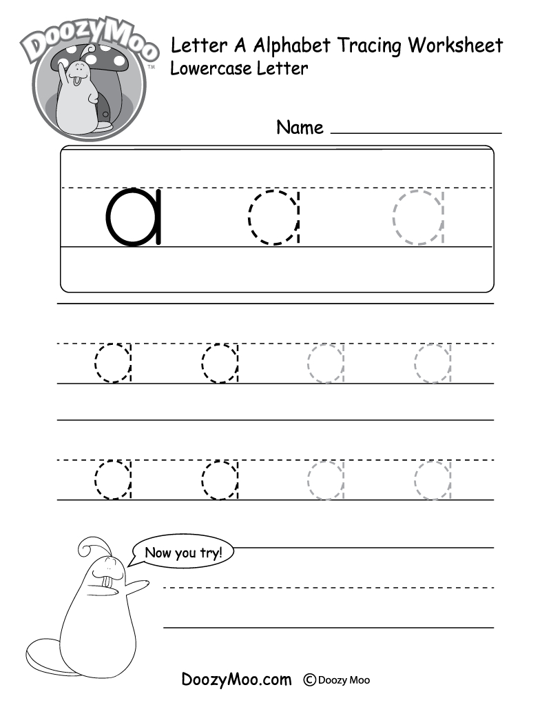 Lowercase Letter Tracing Worksheets (Free Printables) - Doozy Moo - Free Printable Alphabet Letters Upper And Lower Case