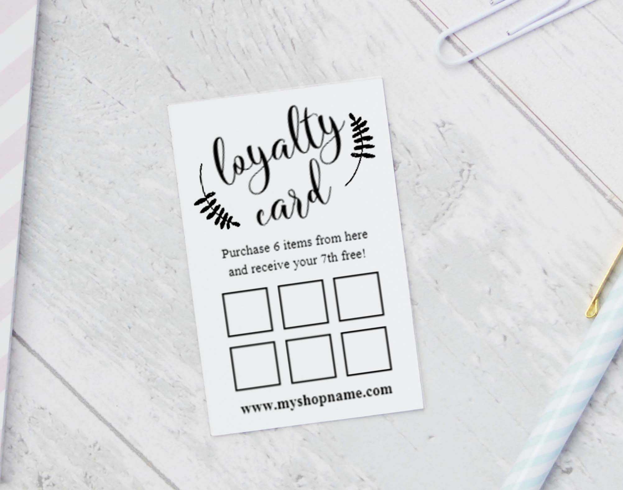 Loyalty Card Templates Instant Download Editable Reward | Etsy - Free Printable Loyalty Card Template