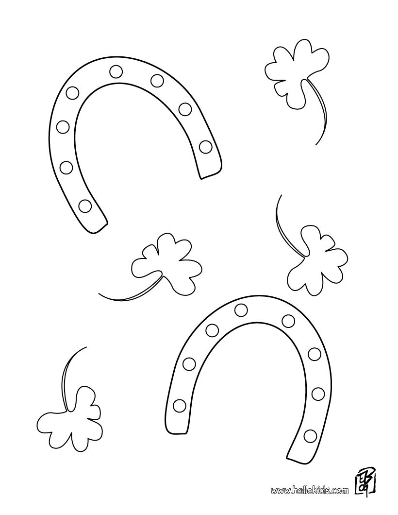 Lucky Horseshoe Coloring Page | Kids Arts &amp;amp; Crafts | Coloring Pages - Free Printable Horseshoe Coloring Pages