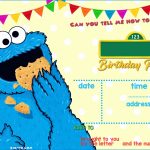Luxury Cookie Monster Invitations – Sarokapro   Free Printable Cookie Monster Birthday Invitations