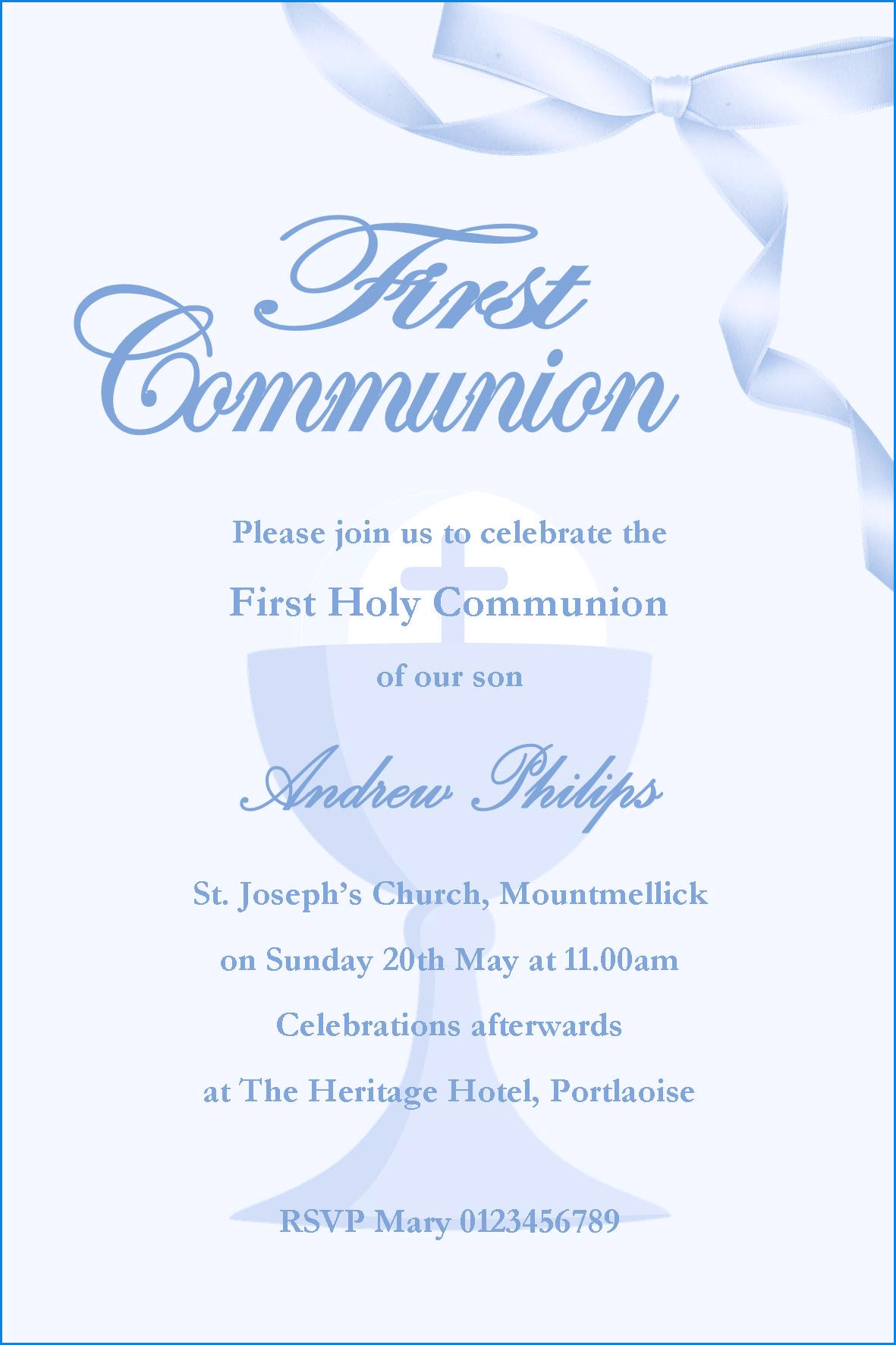 Luxury First Communion Invitation Cards – Sarokapro - Free Printable 1St Communion Invitations