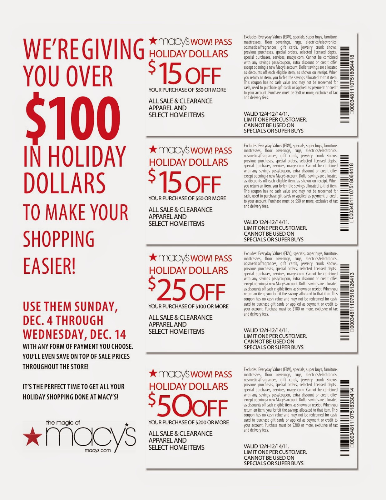 Macy&amp;#039;s-10-Off Coupon-Code - Free Printable Coupons 2017