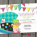 Mad Hatter Birthday Invitation, Birthday Invitation, Bright Birthday   Mad Hatter Tea Party Invitations Free Printable