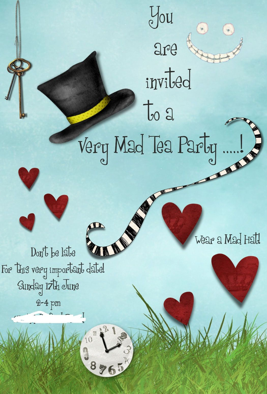 Mad Hatters Tea Party Invitation Template Free | Tea Party In 2019 - Mad Hatter Tea Party Invitations Free Printable