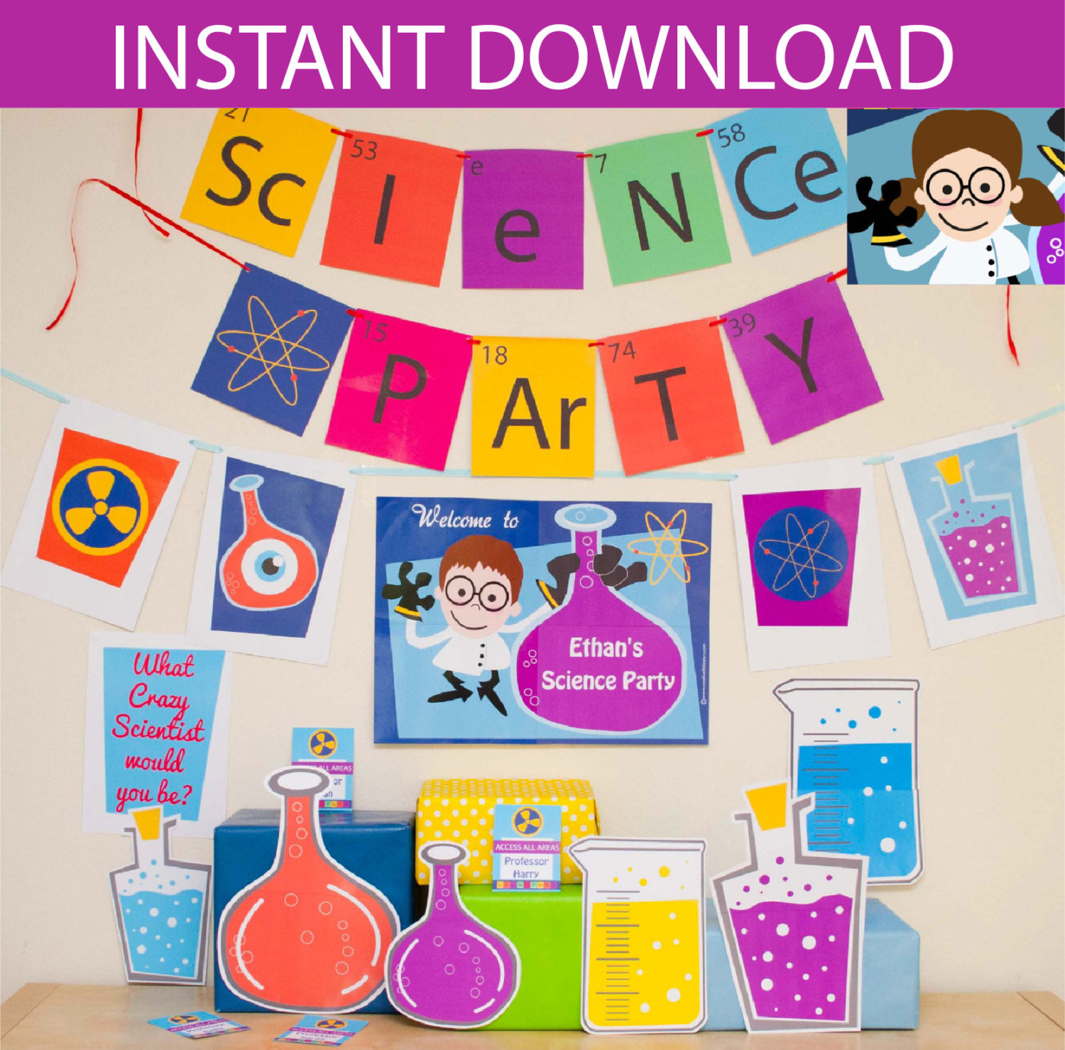 Mad Scientist Birthday Party Invitation Printable X Nice Free - Free Printable Science Birthday Party Invitations