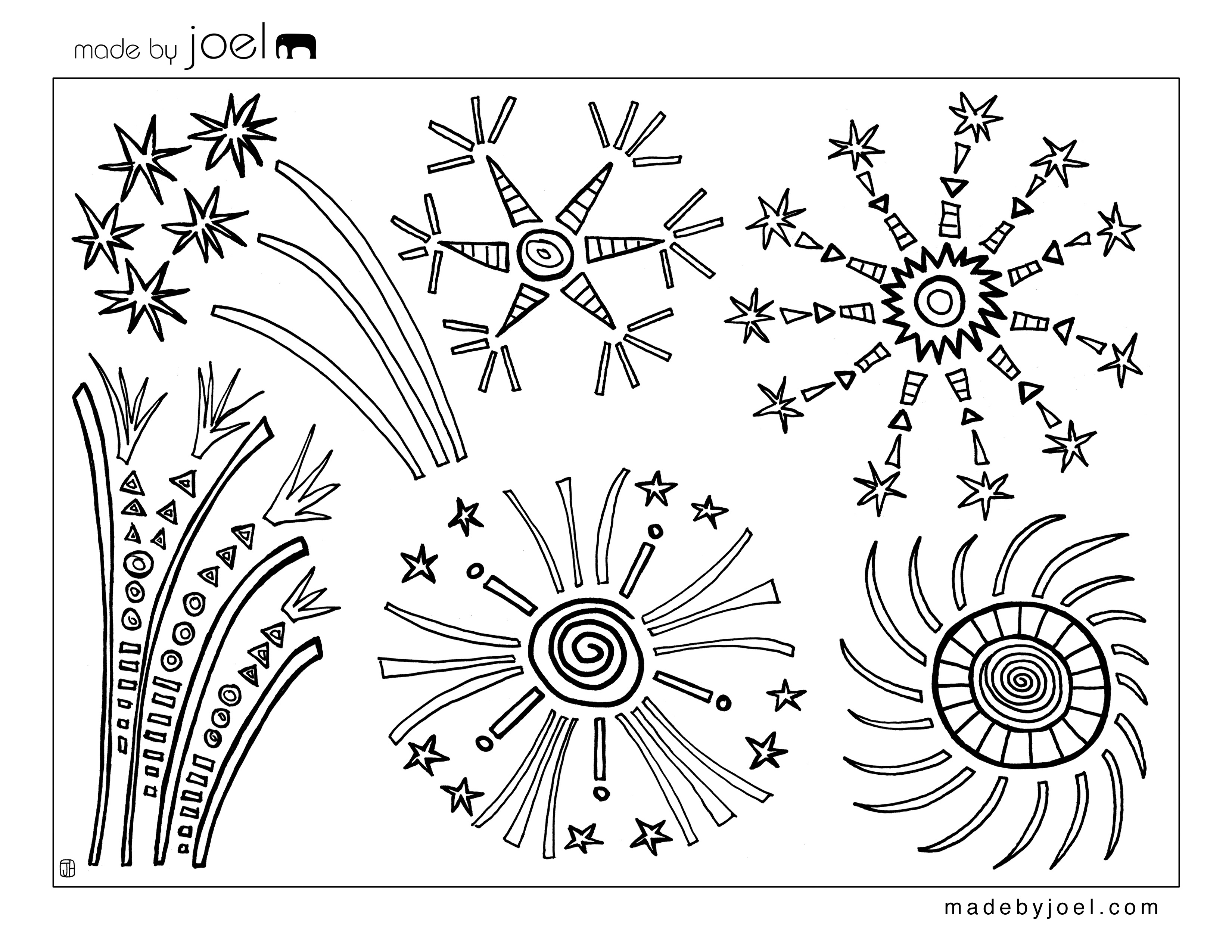 Madejoel » 4Th Of July Fireworks Coloring Sheet - Free Printable 4Th Of July Coloring Pages