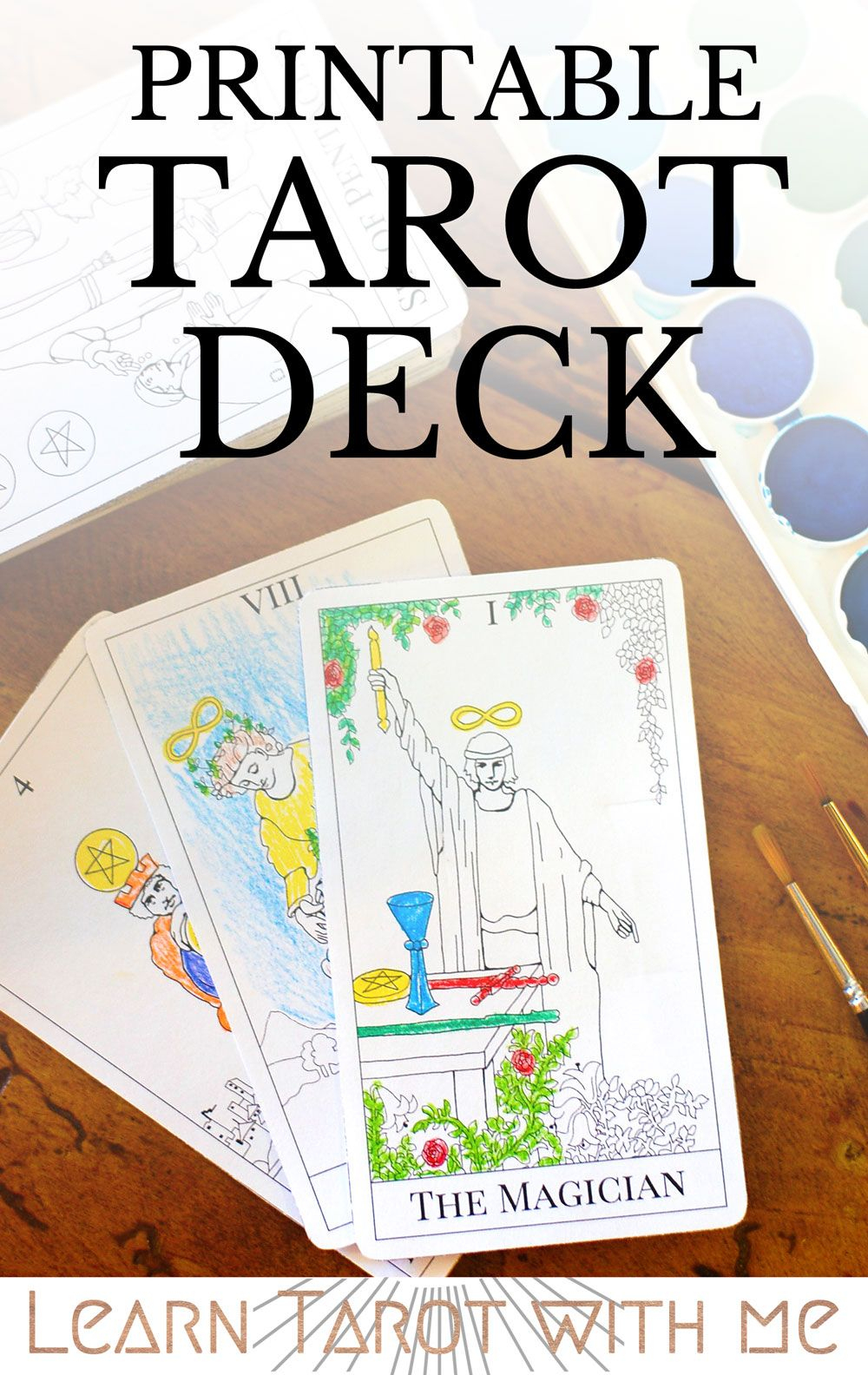 Major Arcana Tarot Deck - Digital Printable Tarot Card Deck From The - Free Printable Tarot Cards