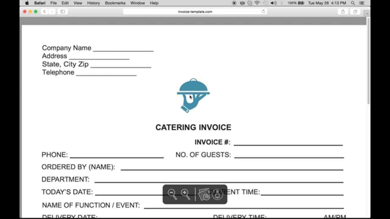 Make A Catering (Food) Service Invoice | Pdf | Word | Excel - Youtube - Free Printable Catering Invoice Template