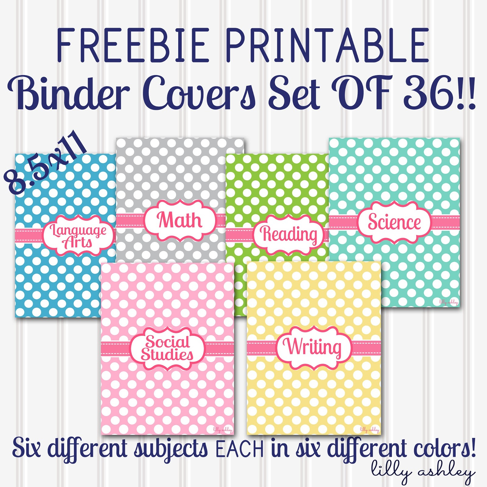 Make It Createlillyashleyfreebie Downloads: Back To School - Free Printable Binder Covers And Spines