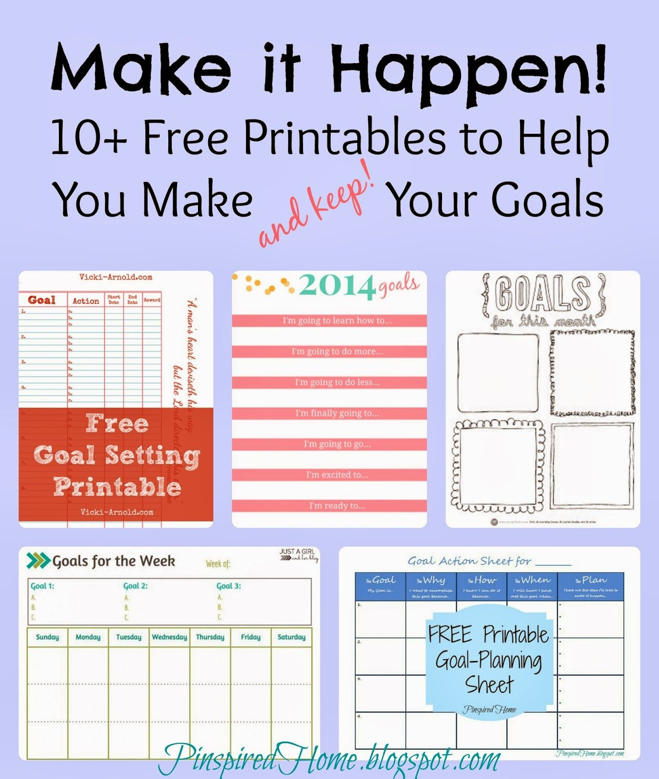 Make It Happen: 10 Free Printables To Help You Meet Your Goals - Free Printable Home Organizer Notebook