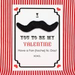 Make // Mustache Valentine's Day Cards   Free Printable   Free Printable Mustache