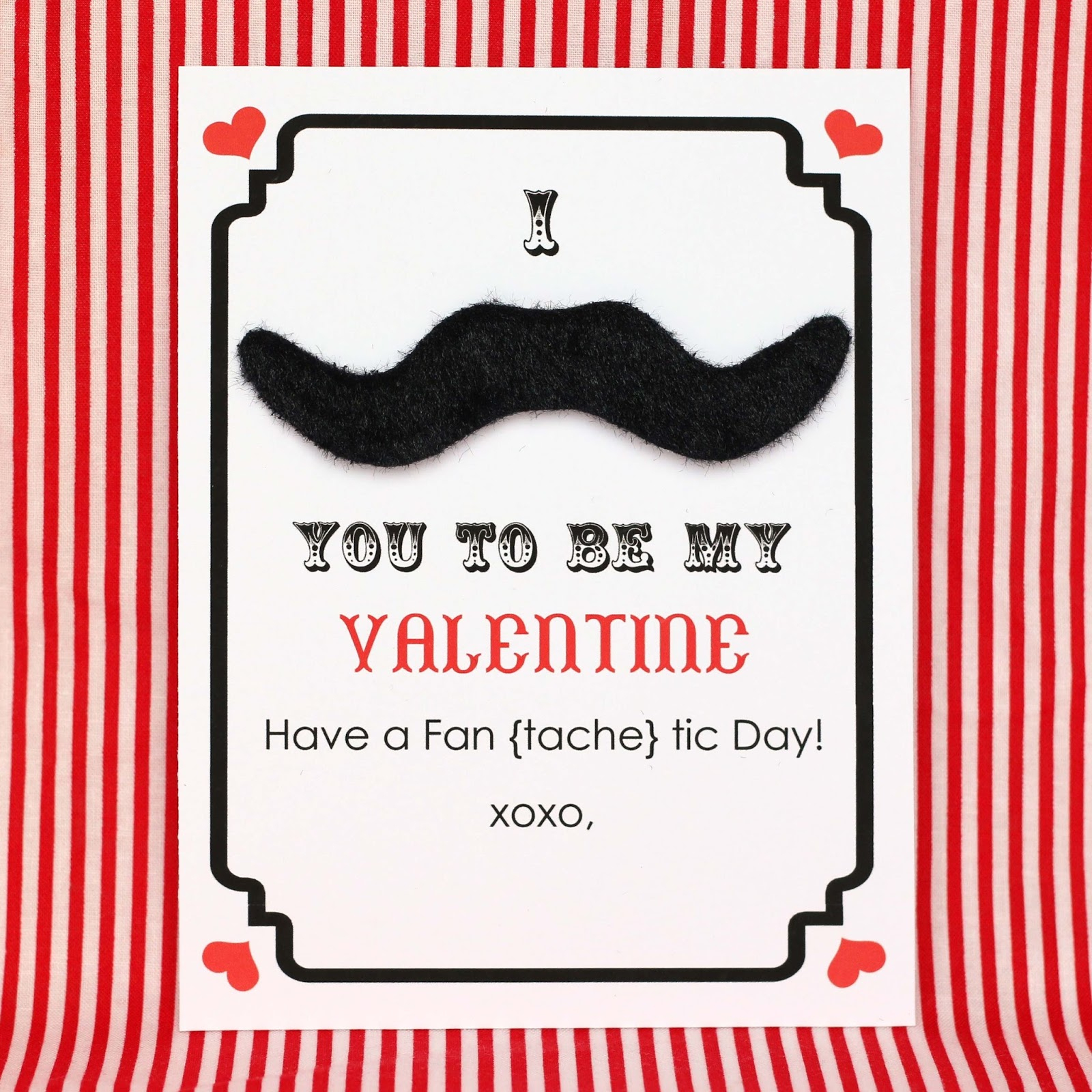 Make // Mustache Valentine&amp;#039;s Day Cards - Free Printable - Free Printable Mustache