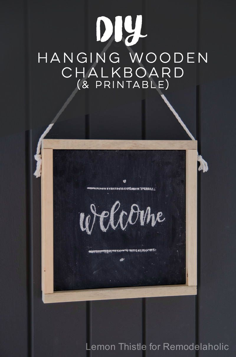 Make This Easy And Inexpensive Diy Wooden Chalkboard Welcome Sign - Free Printable Welcome Sign Template