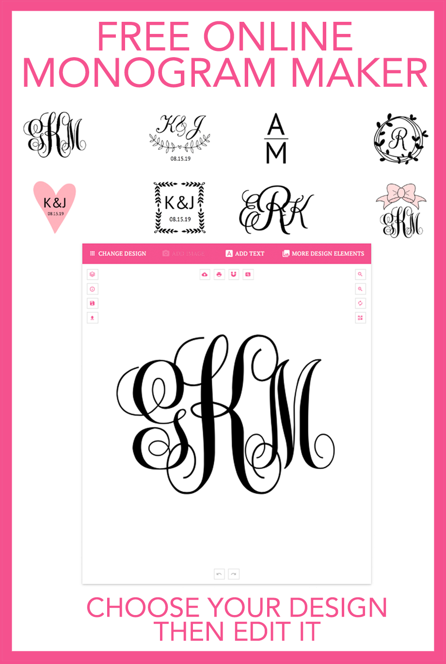 Make Your Own Monograms Online With This Free Online Monogram Maker - Monogram Maker Online Free Printable