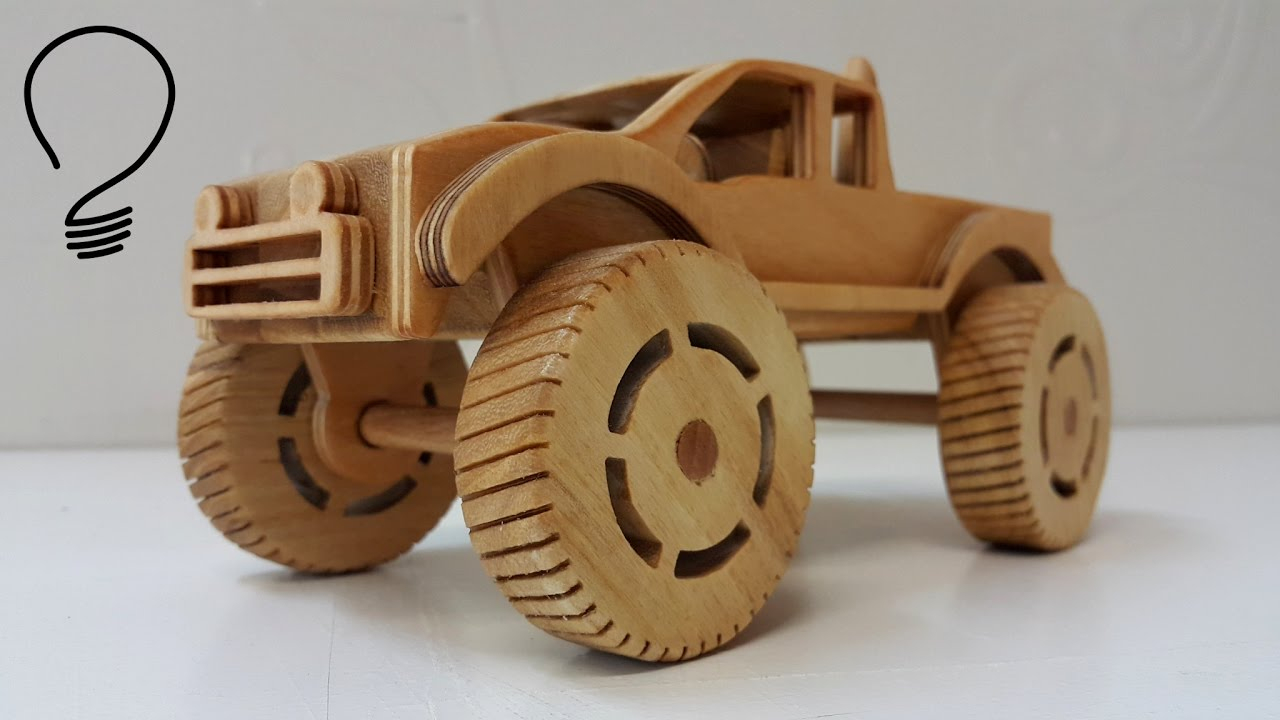 Making A Wooden Monster Truck - Youtube - Free Wooden Toy Plans Printable