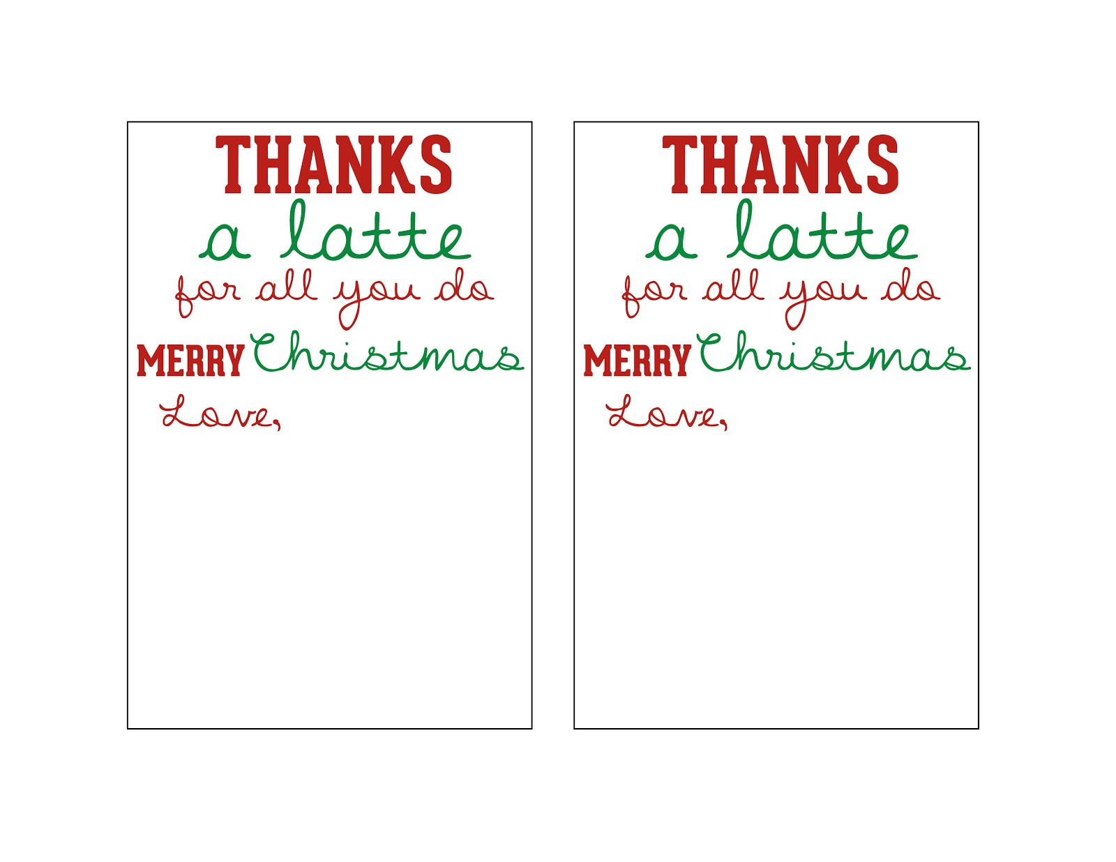 Mandie Starkey: Thanks A Latte | Diy Teacher Christmas Gift - Thanks A Latte Free Printable