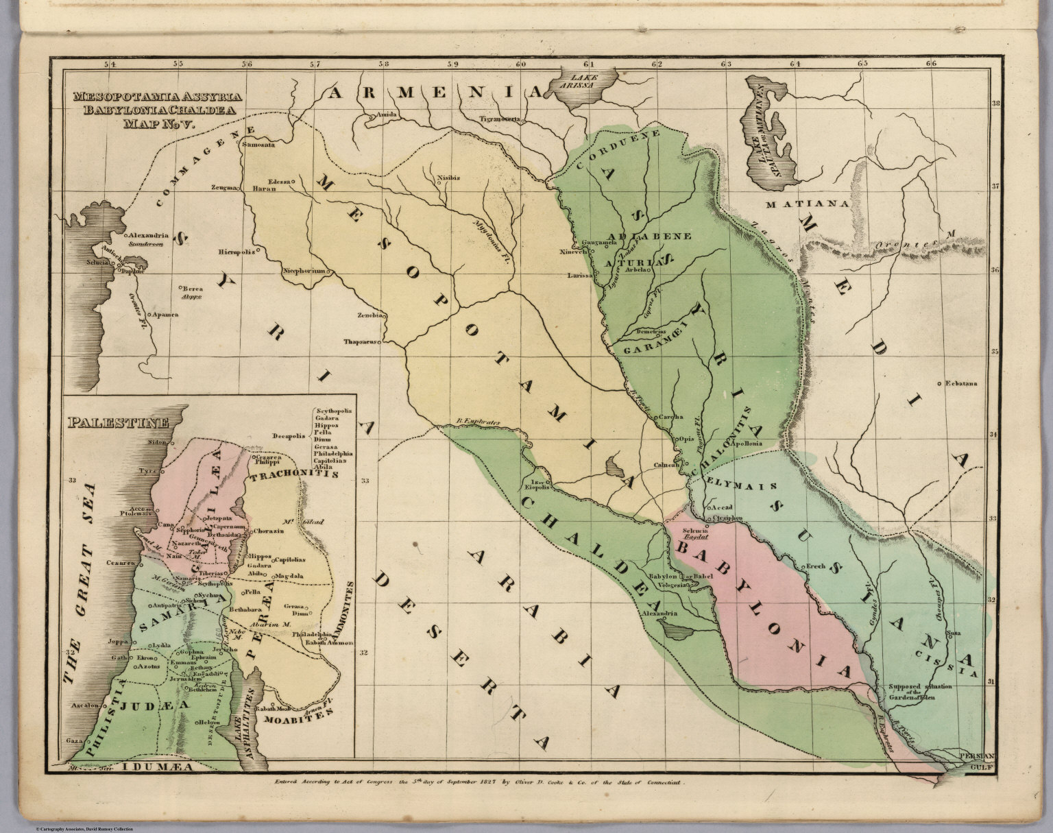 Map No. V. Mesopotamia Assyria, Babylonia Chaldea - David Rumsey - Free Printable Map Of Mesopotamia
