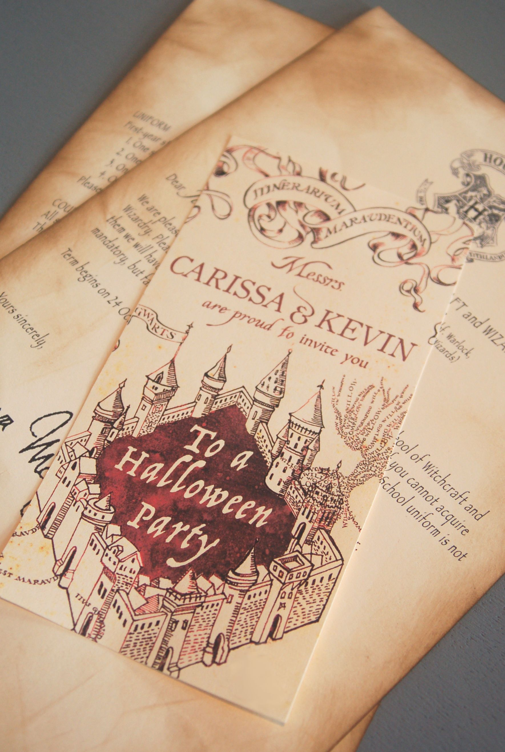 Marauder&amp;#039;s Map Invitations | Bug Bday - Free Printable Marauders Map