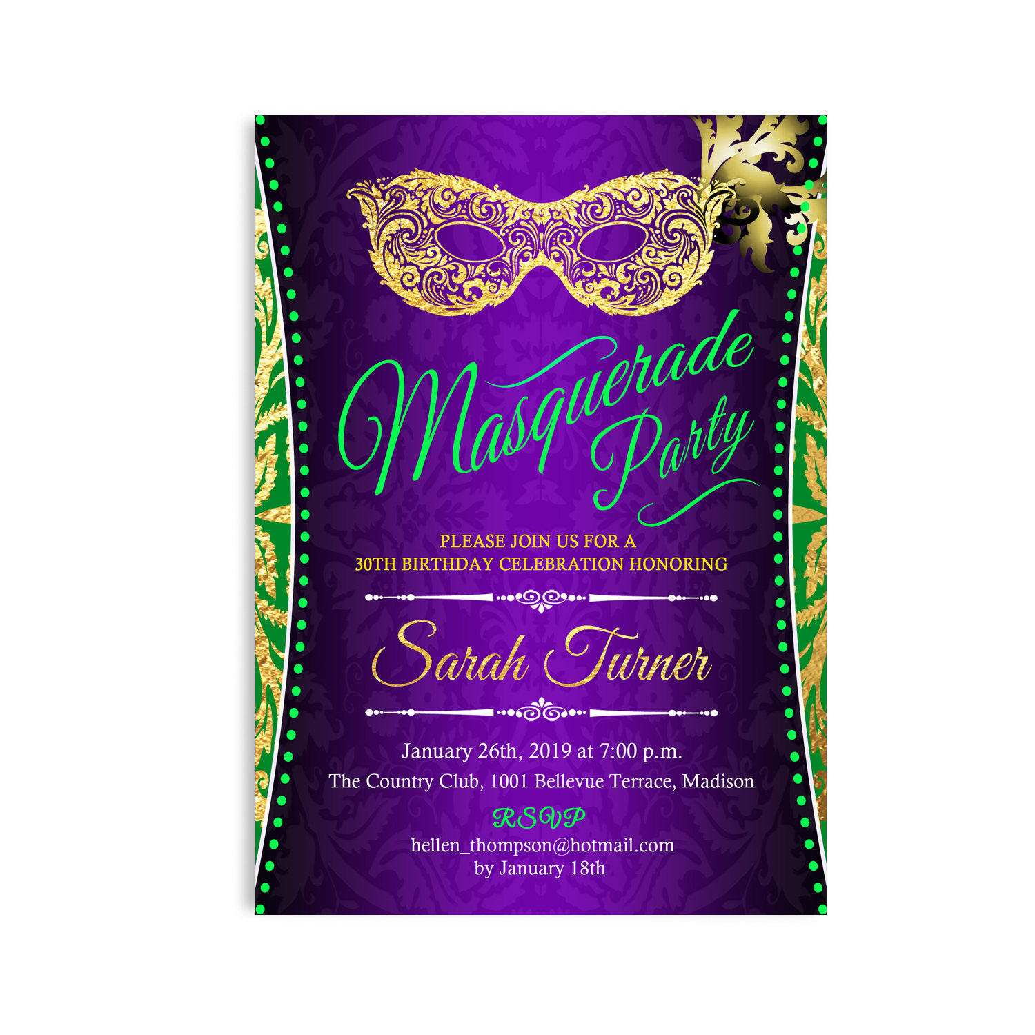 Mardi Gras Invitation. Mardi Gras Birthday Party. Masquerade | Etsy - Free Printable Mardi Gras Invitations