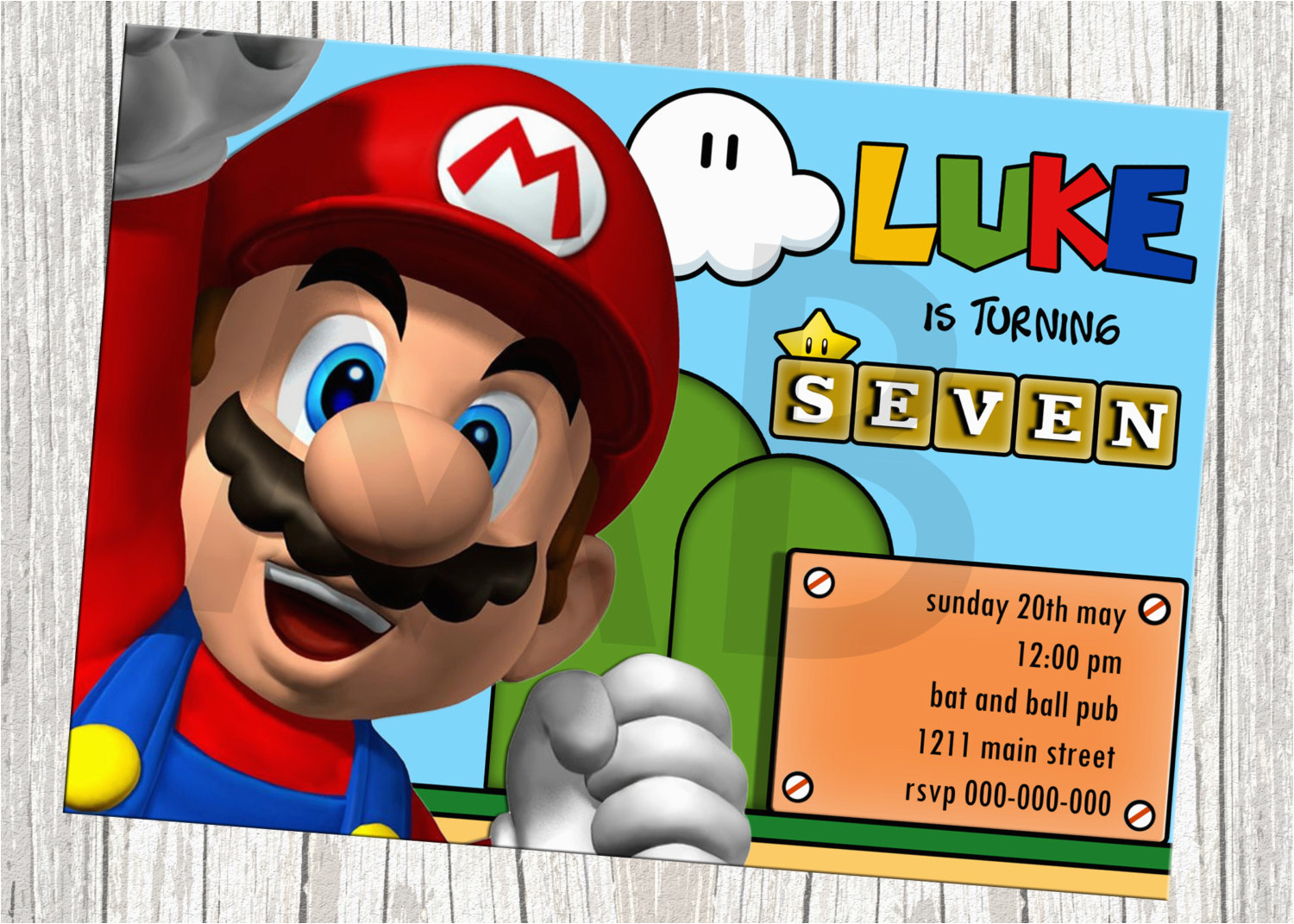 Mario Brothers Birthday Invitations | Birthdaybuzz - Free Printable Super Mario Bros Invitations