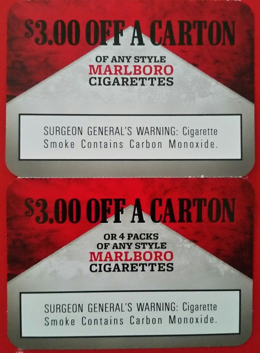 Marlboro Coupons $6.00 - 1 Carton Or 4 Packs (#132219240409) - Gift - Free Pack Of Cigarettes Printable Coupon