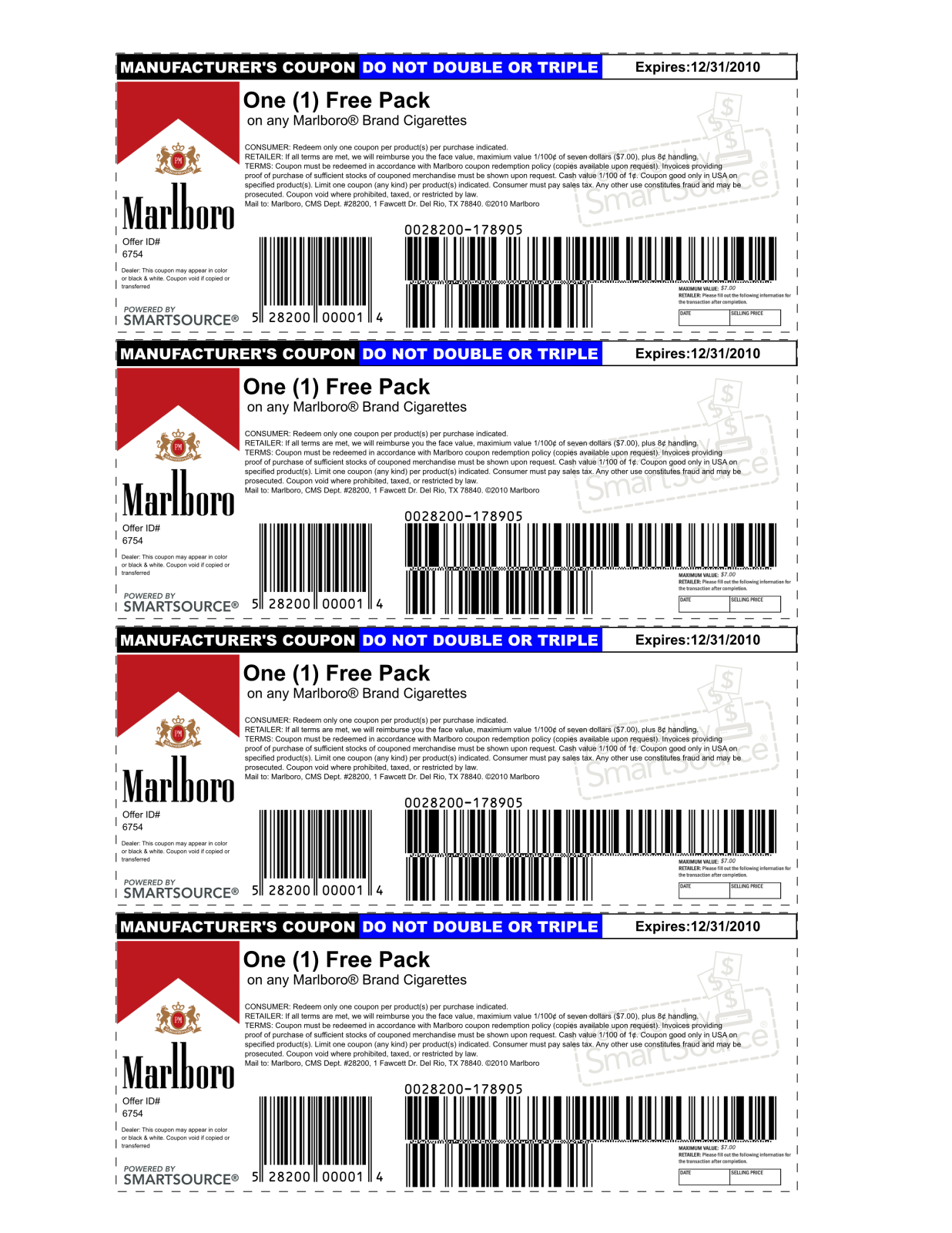 Free Printable Cigarette Coupons - Free Printable