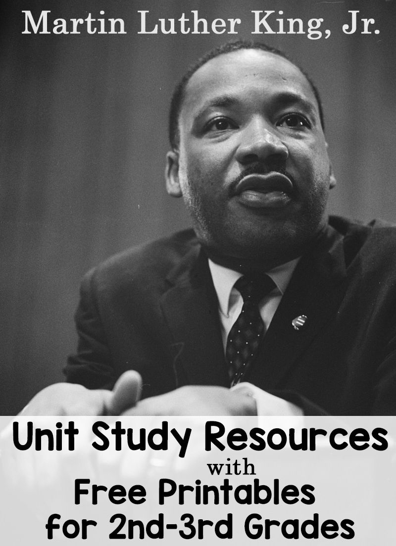 Martin Luther King, Jr. Unit Study Resources With Free Worksheets - Free Printable Martin Luther King Jr Worksheets