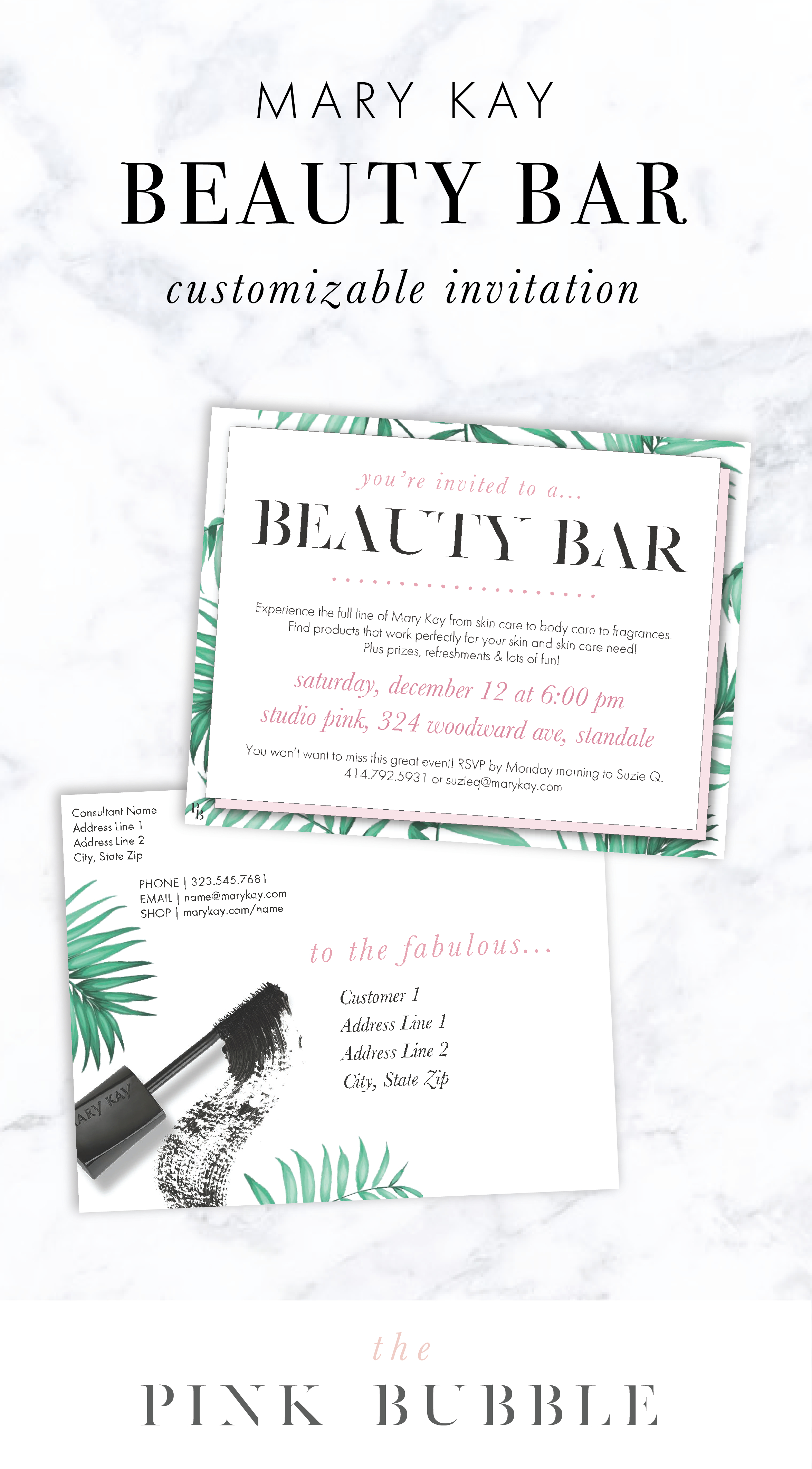 Mary Kay Beauty Bar Customizable Invitation! Find It Only At Www - Mary Kay Invites Printable Free