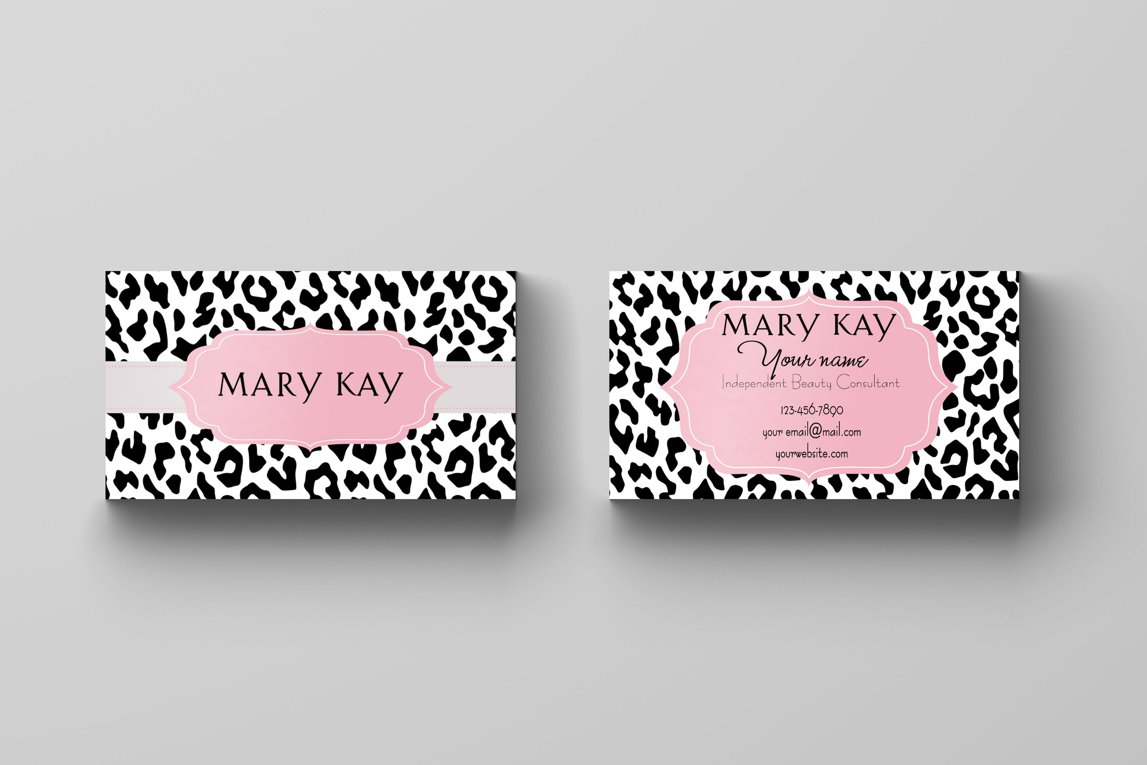 Mary Kay Business Card - Animal Print | Mary Kay Tool Box | Mary Kay - Free Printable Mary Kay Business Cards