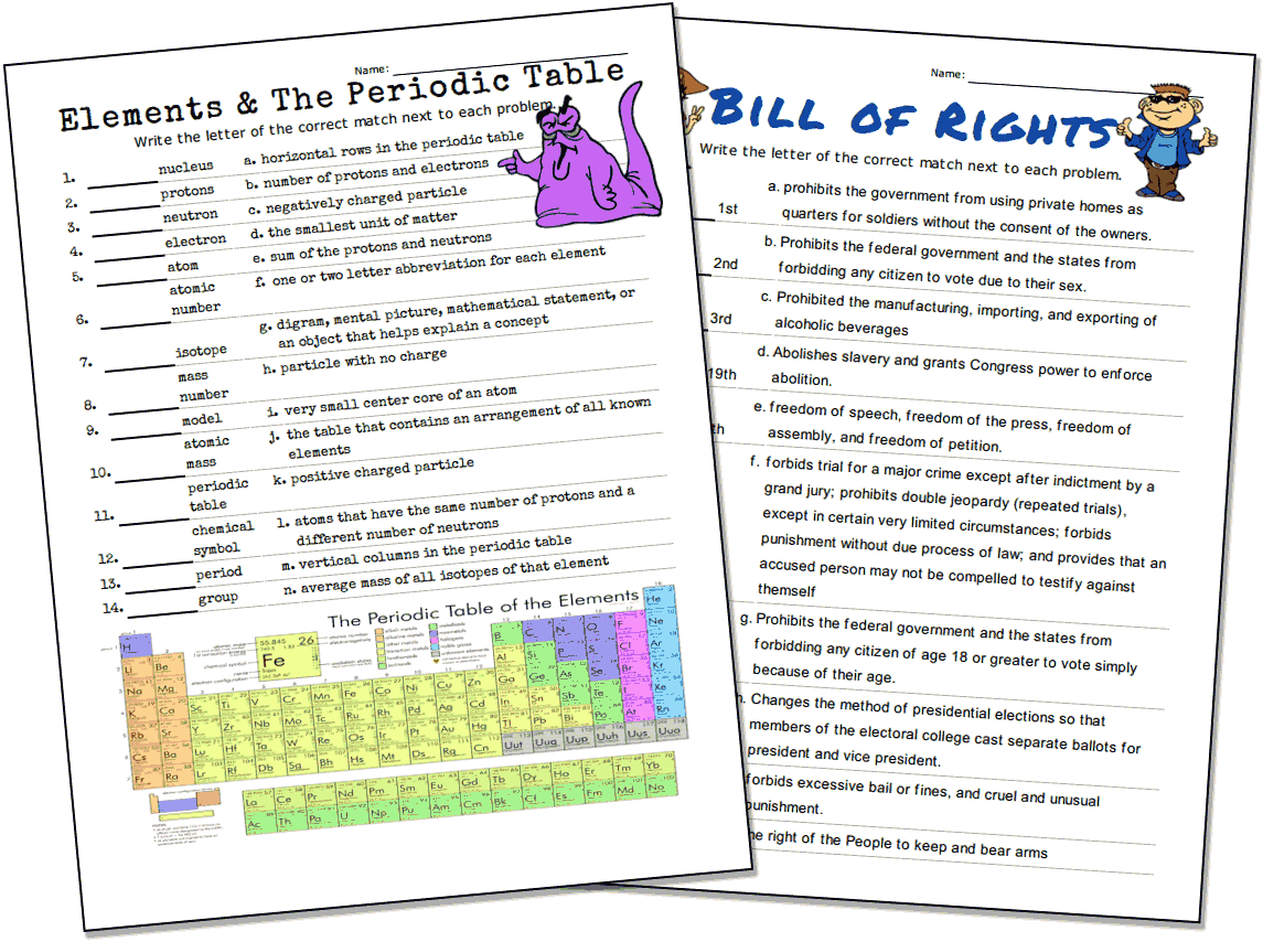 Match-Up Worksheet Maker - Free Printable Multiple Choice Spelling Test Maker