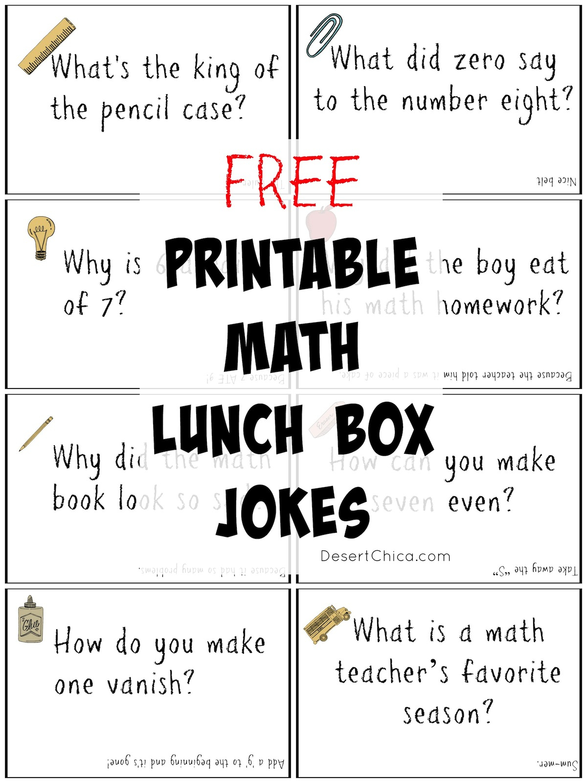 Math Lunch Box Notes | Desert Chica - Free Printable Jokes For Adults