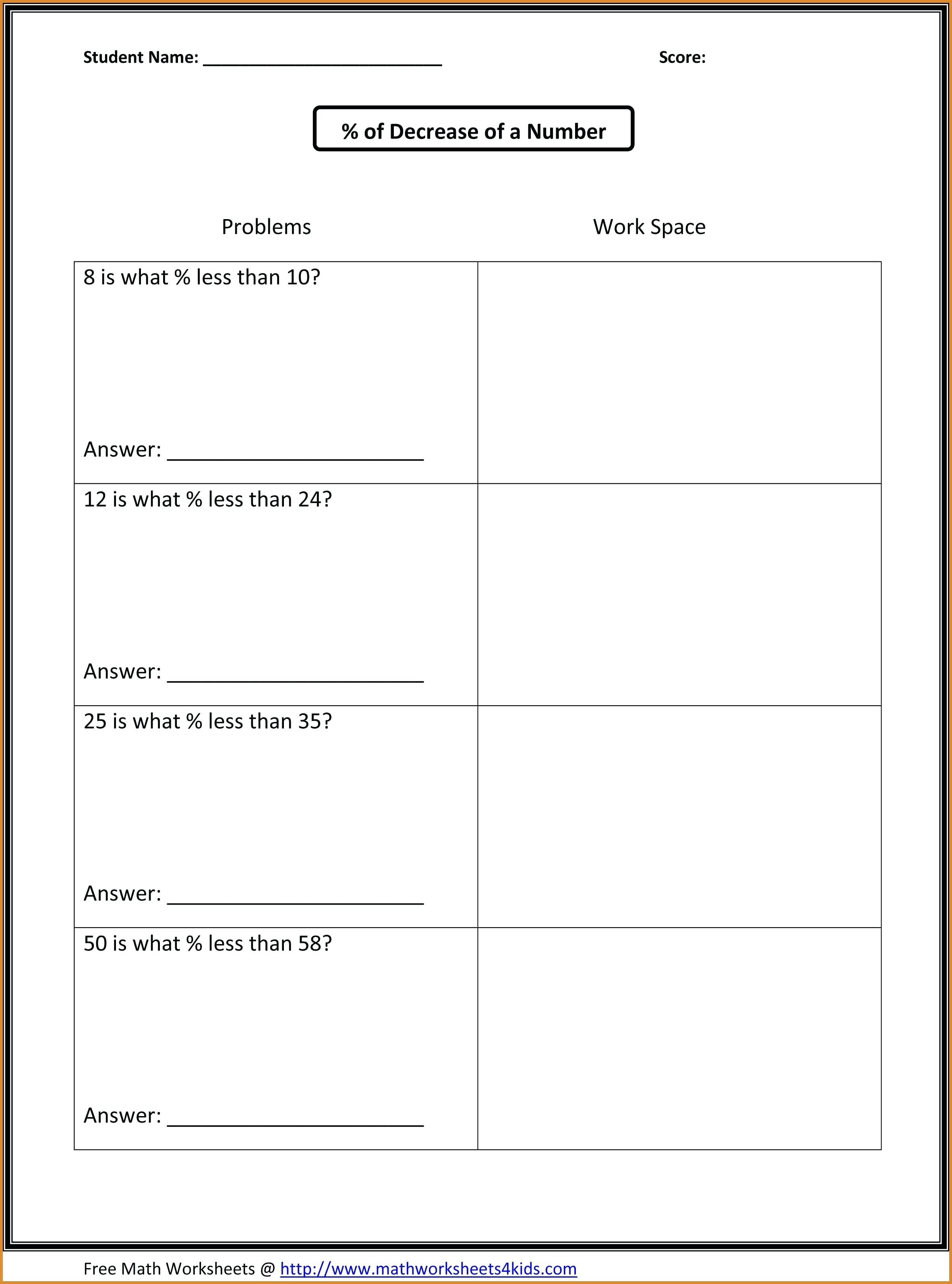Math Problems For 7Th Graders Collection Of Free Math Problems For - 7Th Grade Math Worksheets Free Printable With Answers