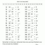 Math Worksheets For 2Nd Grade Missing Subtraction Facts To 20 2   Free Printable Activity Sheets For 2Nd Grade