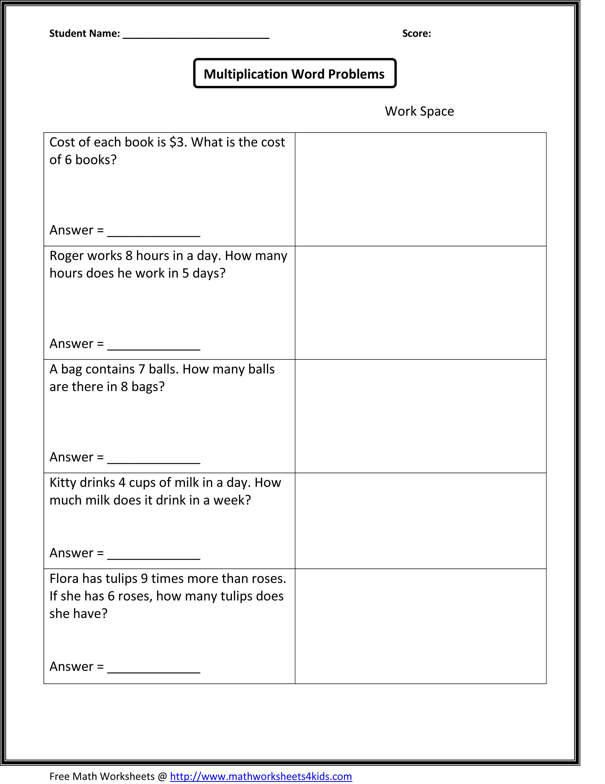 Math Worksheetsgrade And Subject Matter | Teaching Begins At - Free Printable Math Word Problems For 2Nd Grade