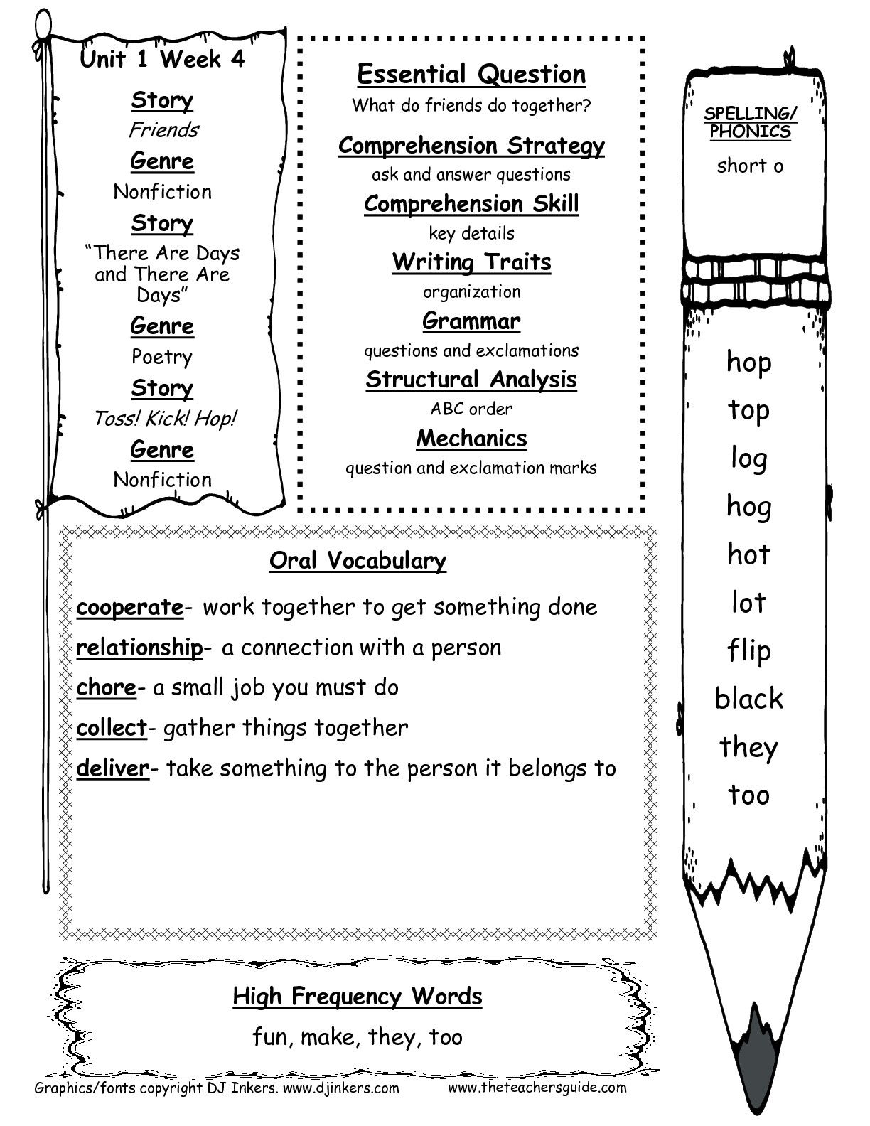 Mcgraw-Hill Wonders First Grade Resources And Printouts - Free Printable Language Arts Worksheets For 1St Grade