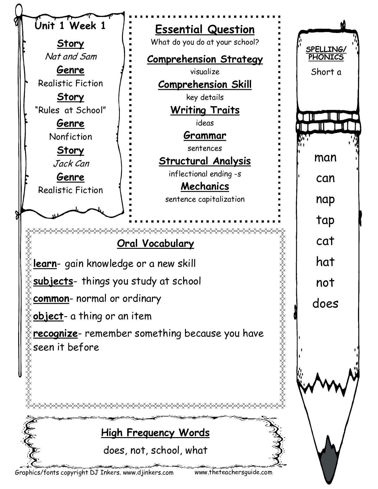 Mcgraw-Hill Wonders First Grade Resources And Printouts - Free Printable Language Arts Worksheets For 1St Grade