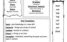 Free Printable Worksheets For 1St Grade Language Arts