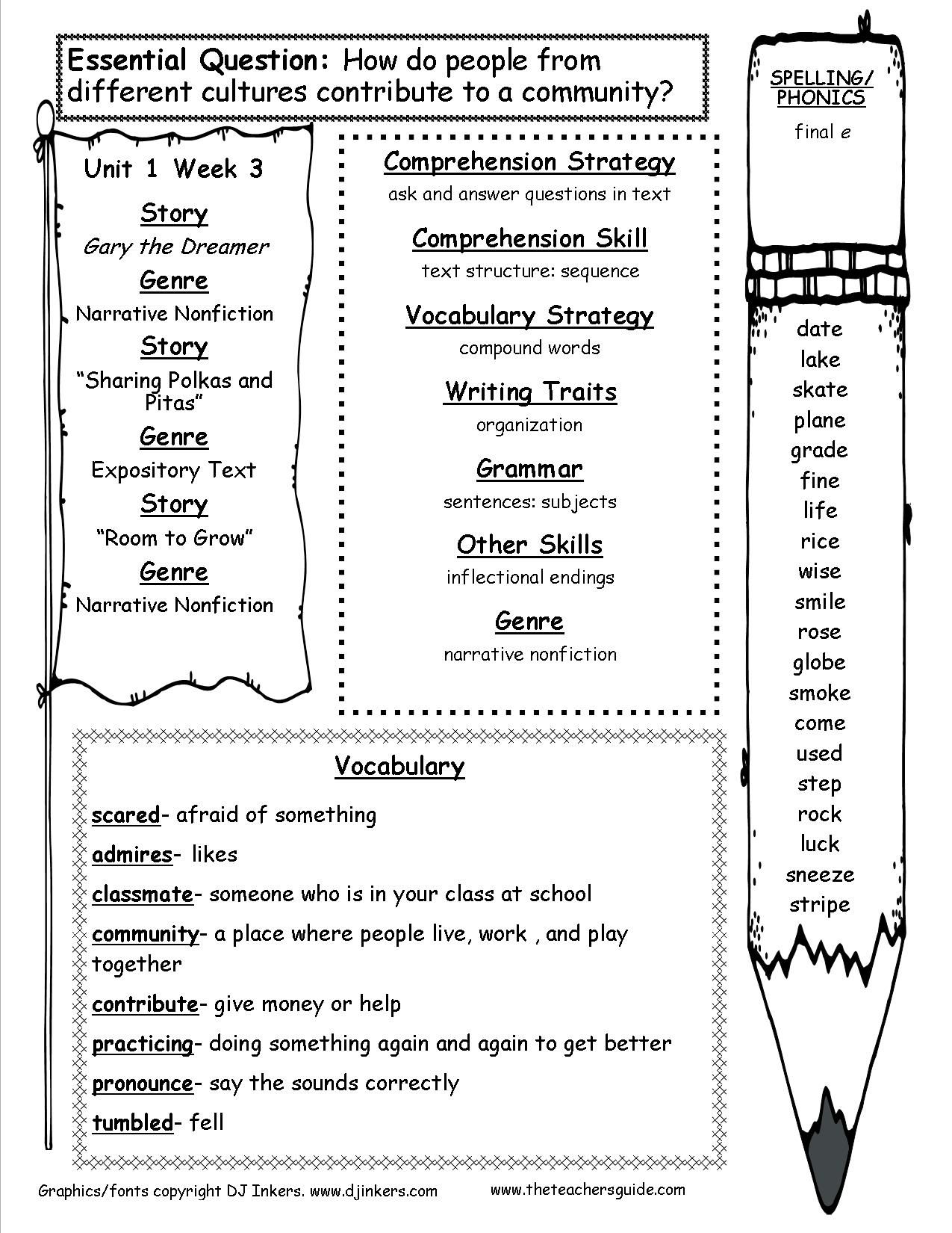 Mcgraw-Hill Wonders Third Grade Resources And Printouts - Third Grade Reading Worksheets Free Printable