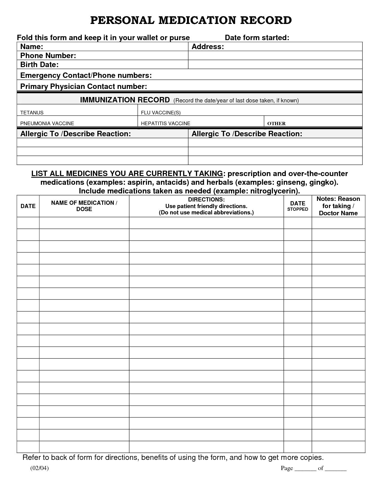 Medication Schedule Printable – Jowo - Free Printable Medication List