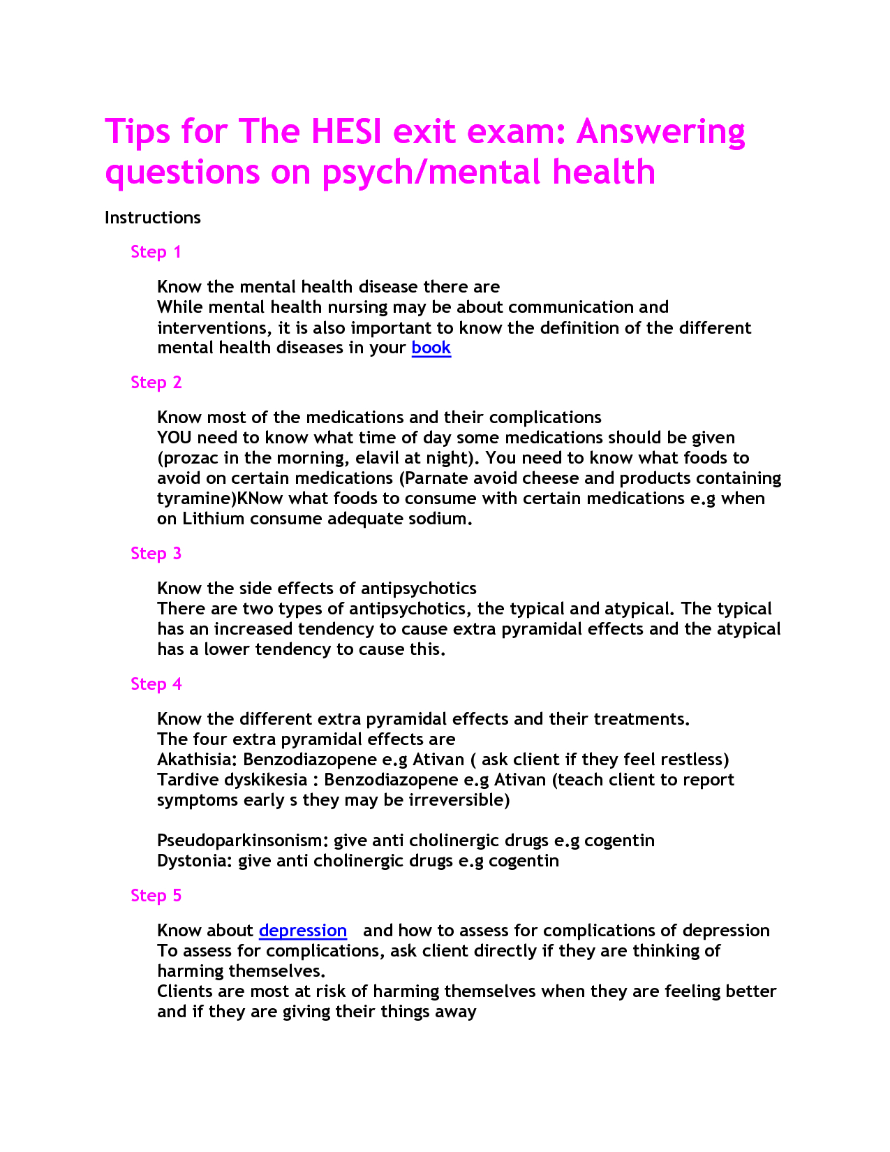 Mental Health Hesi Study Guide | Nursing | Pinterest | Mental Health - Free Printable Hesi Study Guide