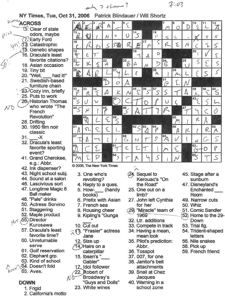 Merl Reagle's Sunday Crossword Free Printable | Free Printable