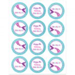 Mermaid Cupcake Toppersthat Party Chick   Pink And Purple Sparkle   Free Printable Mermaid Cupcake Toppers