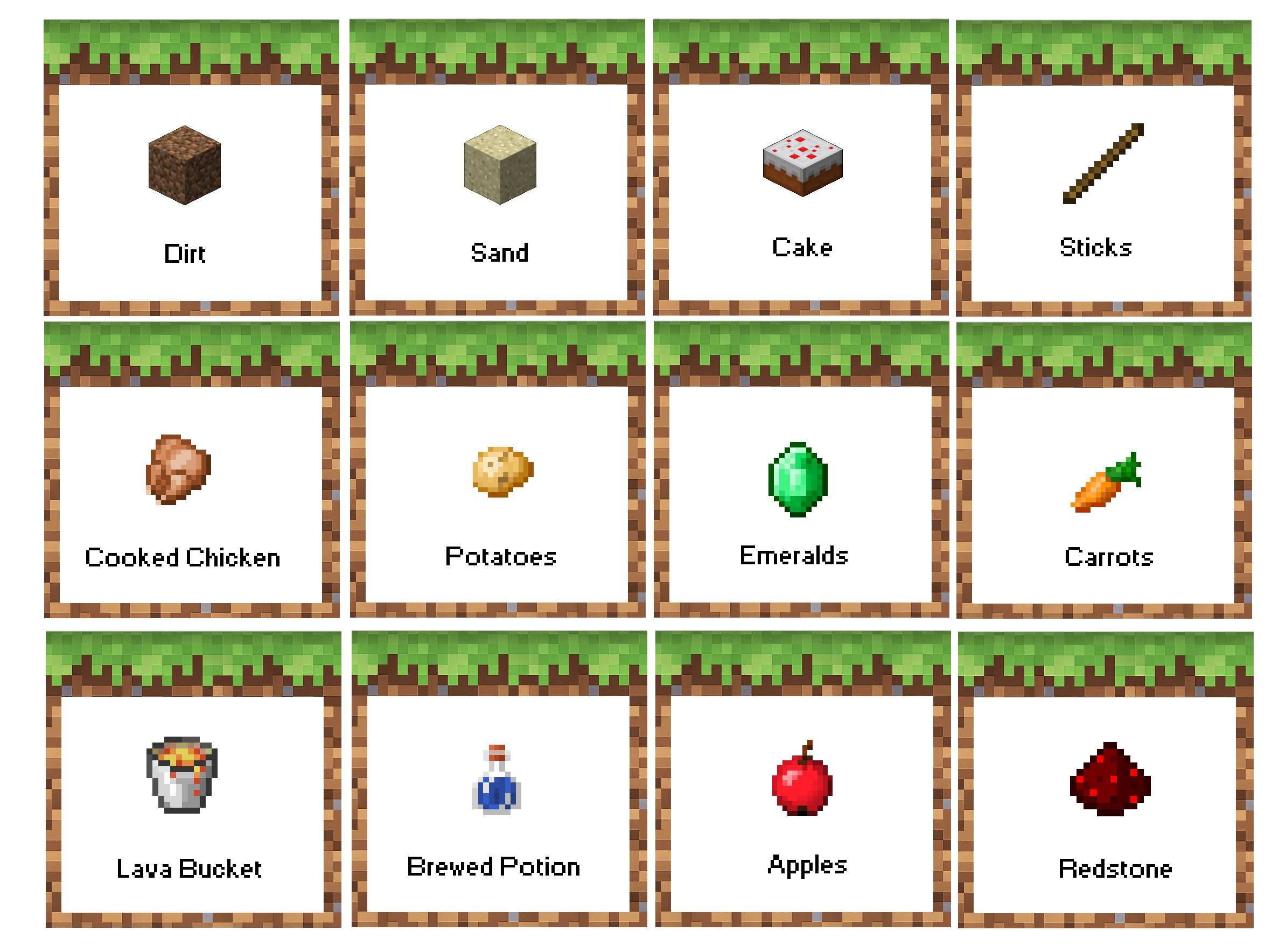 Minecraft Birthday Party Food Labels. Free Printable! Now With - Free Printable Minecraft Food Labels