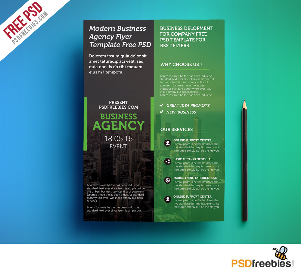 Modern Business Agency Flyer Template Free Psd - Download Psd - Business Flyer Templates Free Printable