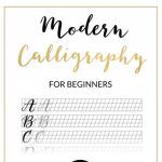 Modern Calligraphy Practice Sheet Downloadable Calligraphy | Etsy   Modern Calligraphy Practice Sheets Printable Free