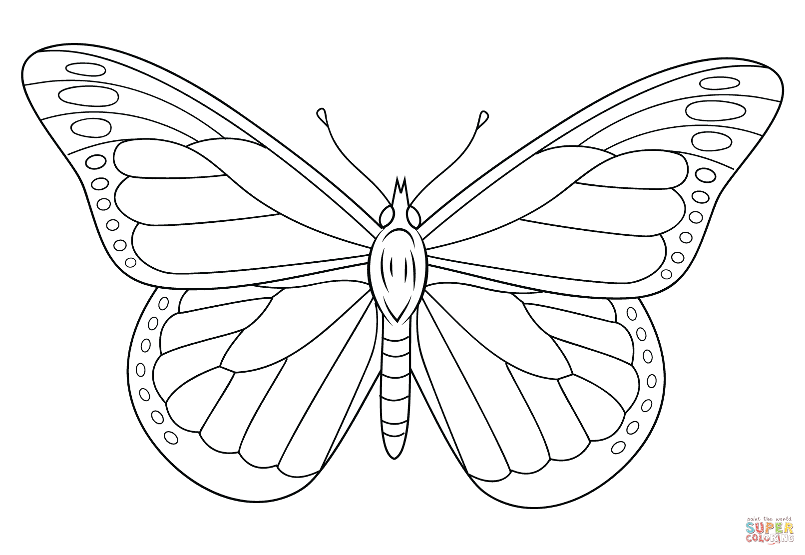 Monarch Butterfly Coloring Page | Free Printable Coloring Pages - Free Printable Butterfly Coloring Pages