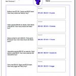 Money Word Problems   Free Printable Division Word Problems Worksheets For Grade 3