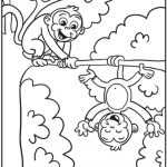 Monkey Printable Coloring Pages 3 #24104   Free Printable Monkey Coloring Sheets