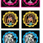 Monster High: Free Printable Cupcake Toppers And Wrappers. | Oh My   Free Printable Monster High Stickers